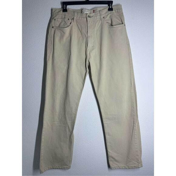 Levi’s 505 Regular Fit Men’s Tan Jeans Size 36W/ 28L - Picture 1 of 15
